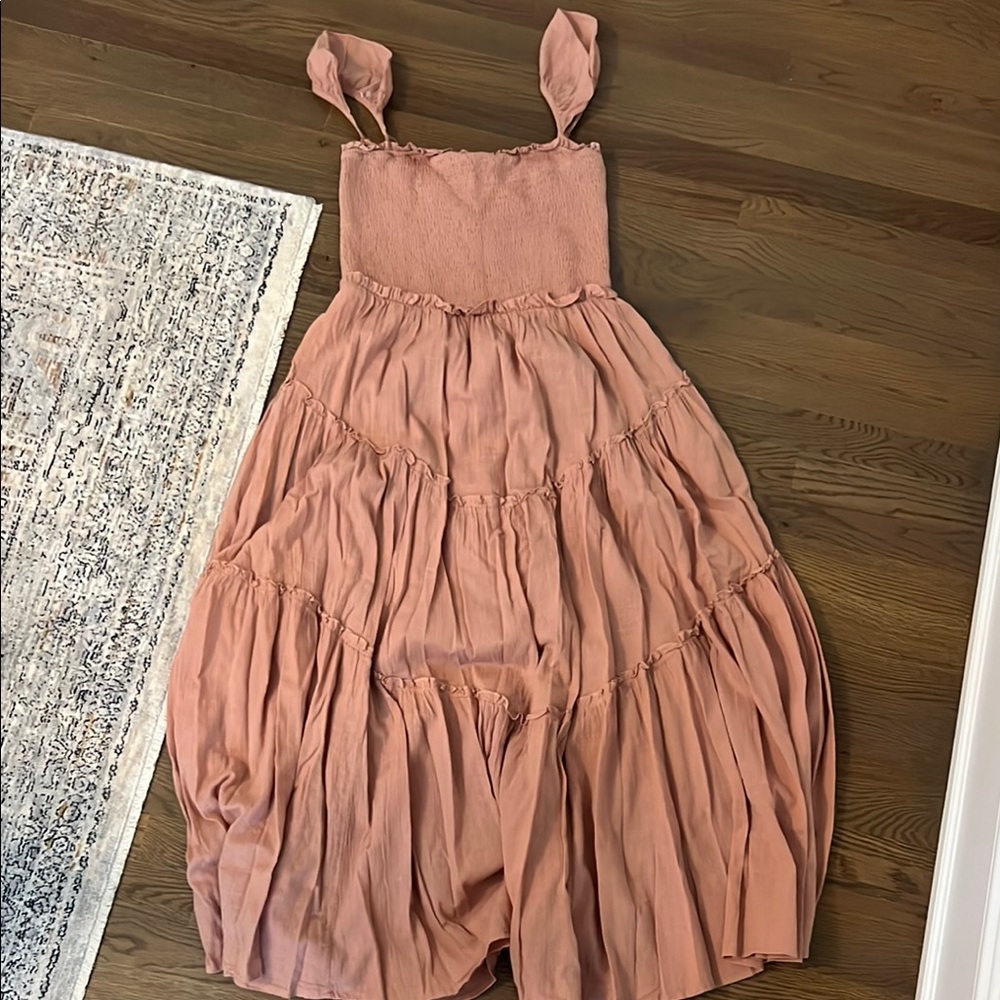 Pink Tiered Maxi Dress